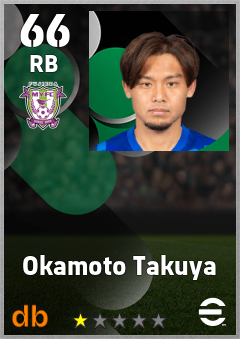 Okamoto Takuya — RB, OVR 66, MAX 66