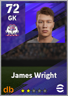 James Wright — GK, OVR 72, MAX 72