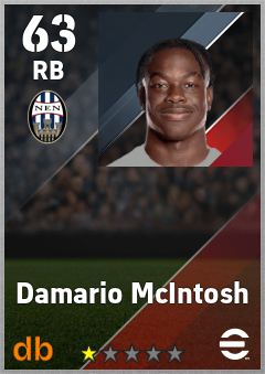 Damario McIntosh — RB, OVR 63, MAX 63
