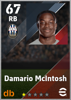 Damario McIntosh — RB, OVR 67, MAX 67