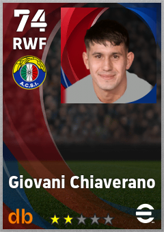 Giovani Chiaverano — RWF, OVR 74, MAX 74
