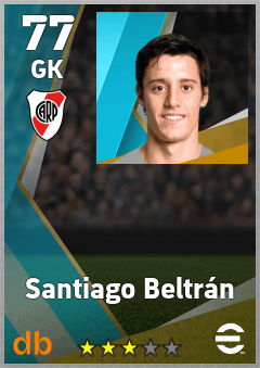 Santiago Beltrán — GK, OVR 77, MAX 77