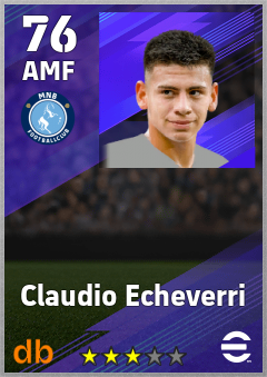 Claudio Echeverri — AMF, OVR 76, MAX 76