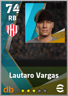 Lautaro Vargas — RB, OVR 74, MAX 74