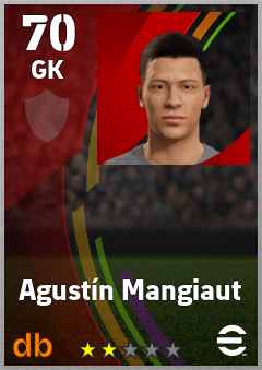 Agustín Mangiaut — GK, OVR 70, MAX 70