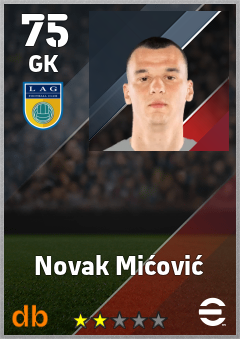 Novak Mićović — GK, OVR 75, MAX 75