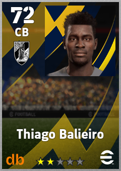 Thiago Balieiro — CB, OVR 72, MAX 72