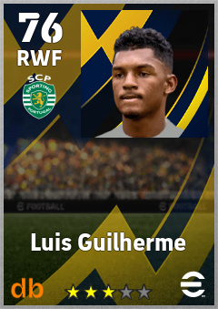 Luis Guilherme — RWF, OVR 76, MAX 76