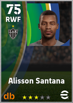 Alisson Santana — RWF, OVR 75, MAX 75