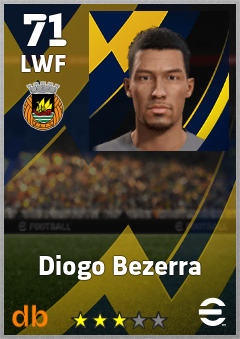 Diogo Bezerra — LWF, OVR 71, MAX 71