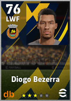 Diogo Bezerra — LWF, OVR 76, MAX 76