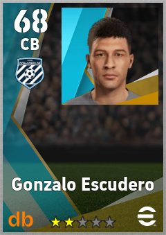 Gonzalo Escudero — CB, OVR 68, MAX 68