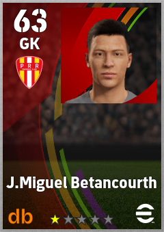 J.Miguel Betancourth — GK, OVR 63, MAX 63