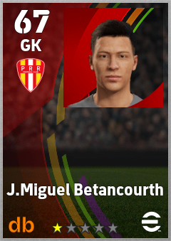 J.Miguel Betancourth — GK, OVR 67, MAX 67