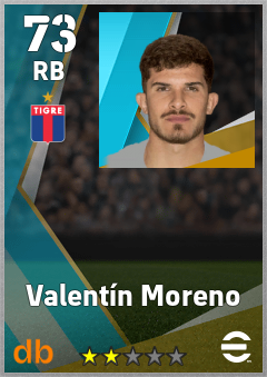 Valentín Moreno — RB, OVR 73, MAX 73