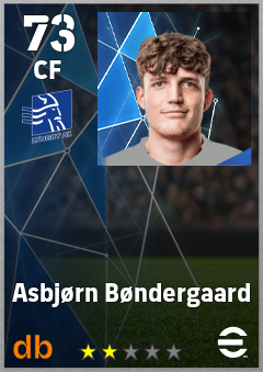 Asbjørn Bøndergaard — CF, OVR 73, MAX 73