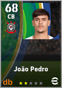 João Pedro — CB, OVR 68, MAX 68