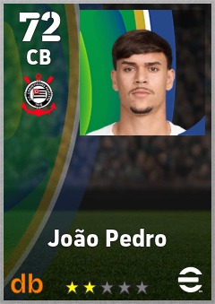 João Pedro — CB, OVR 72, MAX 72