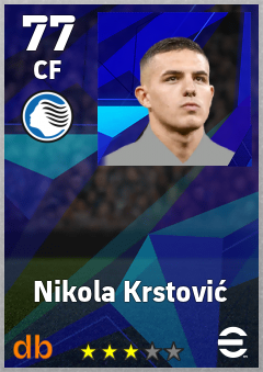 Nikola Krstović — CF, OVR 77, MAX 77
