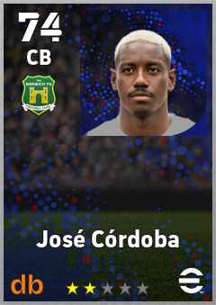 José Córdoba — CB, OVR 74, MAX 74