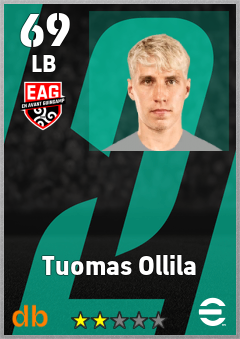 Tuomas Ollila — LB, OVR 69, MAX 69