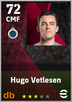 Hugo Vetlesen — CMF, OVR 72, MAX 72