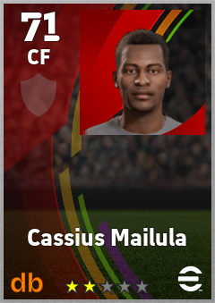 Cassius Mailula — CF, OVR 71, MAX 71
