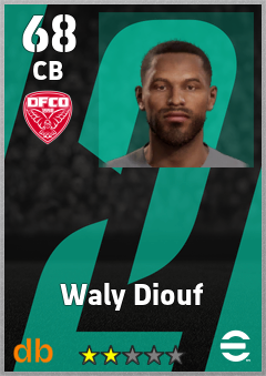 Waly Diouf — CB, OVR 68, MAX 68