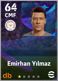 Emirhan Yılmaz — CMF, OVR 64, MAX 64