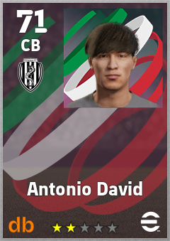 Antonio David — CB, OVR 71, MAX 71