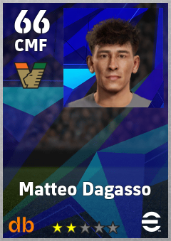 Matteo Dagasso — CMF, OVR 66, MAX 66
