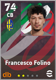 Francesco Folino — CB, OVR 74, MAX 74
