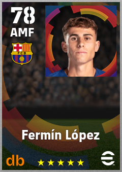 Fermín López eFootball player card