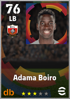 Adama Boiro — LB, OVR 76, MAX 76