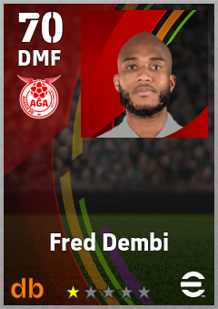 Fred Dembi — DMF, OVR 70, MAX 70