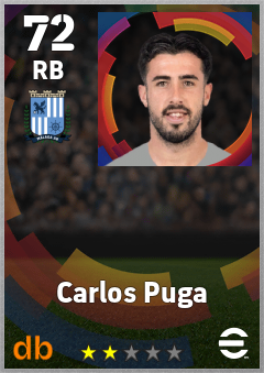 Carlos Puga — RB, OVR 72, MAX 72