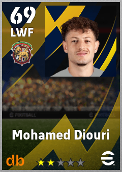 Mohamed Diouri — LWF, OVR 69, MAX 69