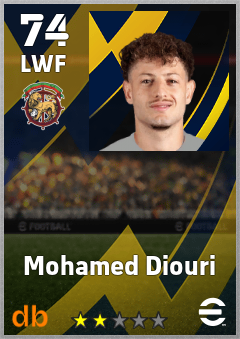 Mohamed Diouri — LWF, OVR 74, MAX 74