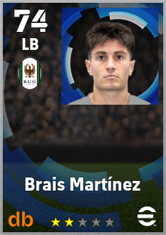 Brais Martínez — LB, OVR 74, MAX 74