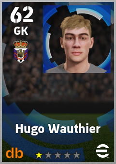 Hugo Wauthier — GK, OVR 62, MAX 62