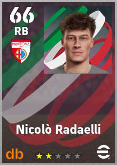 Nicolò Radaelli — RB, OVR 66, MAX 66