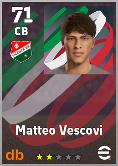 Matteo Vescovi — CB, OVR 71, MAX 71