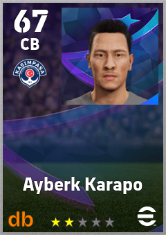 Ayberk Karapo — CB, OVR 67, MAX 67