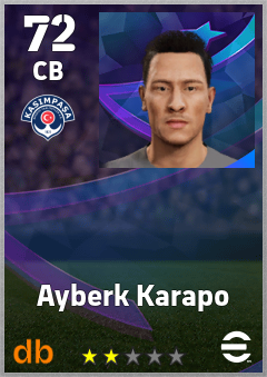 Ayberk Karapo — CB, OVR 72, MAX 72