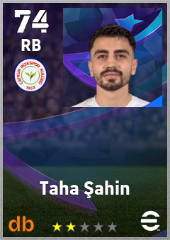 Taha Şahin — RB, OVR 74, MAX 74