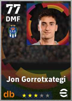 Jon Gorrotxategi — DMF, OVR 77, MAX 77
