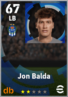 Jon Balda — LB, OVR 67, MAX 67