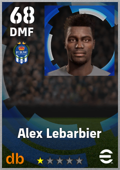 Alex Lebarbier — DMF, OVR 68, MAX 68