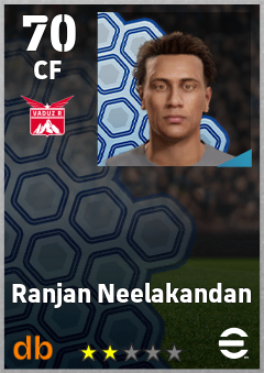 Ranjan Neelakandan — CF, OVR 70, MAX 70