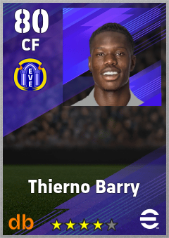 Thierno Barry — CF, OVR 80, MAX 80
